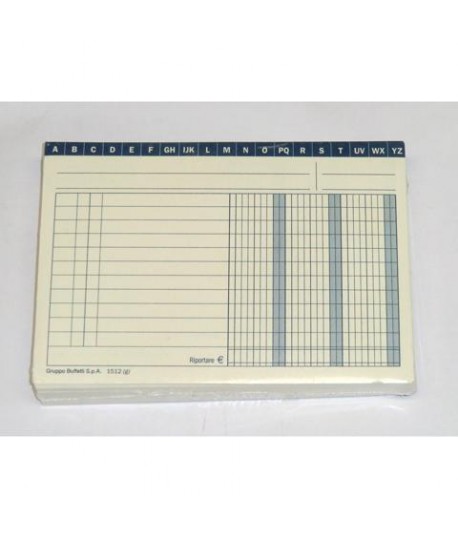 SCHEDA 15X10 ORIZ. 3 COL. 100PZ