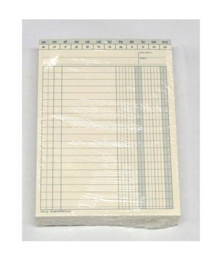 SCHEDA 12X17 VERT. 2 COL. 100PZ