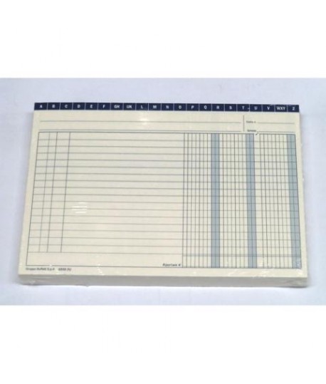 SCHEDA 21X15 ORIZ. 3 COL. 100PZ