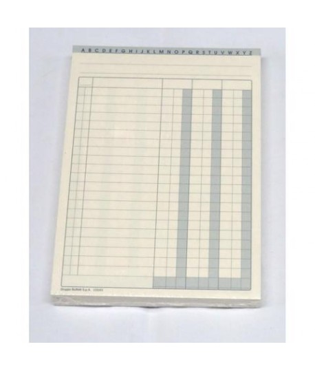 SCHEDA 15X21 VERT. 3 COL. E3333 100PZ