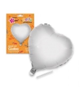 PALLONCINO POLIAMMIDE CM.50 CUORE ARGENT