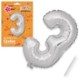 PALLONCINO 3 POLIAMMIDE CM.35 ARGENTO