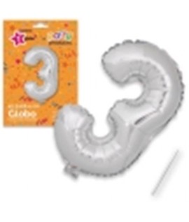 PALLONCINO 3 POLIAMMIDE CM.35 ARGENTO