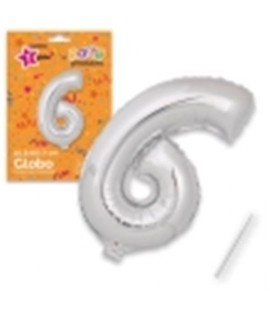 PALLONCINO 6 POLIAMMIDE CM.35 ARGENTO