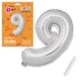 PALLONCINO 9 POLIAMMIDE CM.35 ARGENTO