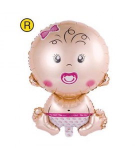 GONFIABILE JUMBO FOIL BABY ROSA 2262R