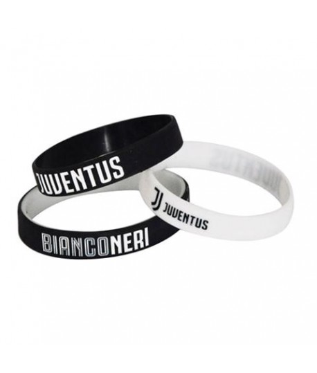 TRIS BRACCIALETTI SILICONE JUVE 1345