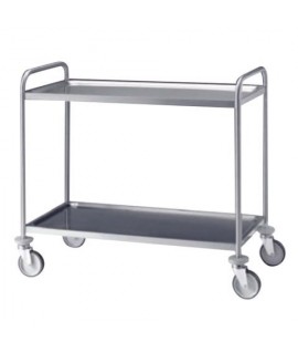 CARRELLO INOX 2PIANI CM100X50 X95H