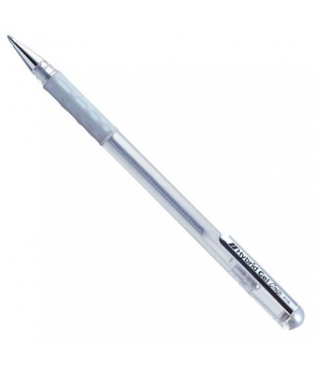 ROLLER PENTEL HYBRID GRIP METAL ARGENTO