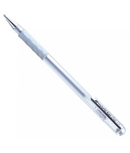 ROLLER PENTEL HYBRID GRIP METAL BIANCO