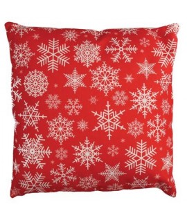 CUSCINO ROSSO C/FIOCCHI NEVE CM45 250876