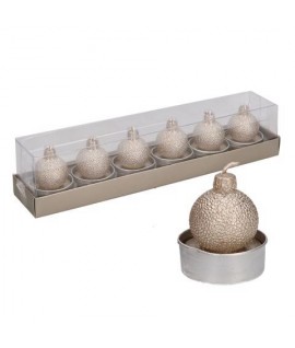 CANDELA SFERA CHAMPAGNE 6PZ 550939