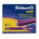 CARTUCCE STILO PELIKAN TP6 VIOLA 6PZ