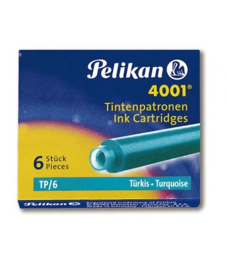 CARTUCCE STILO PELIKAN TP6 TURCHESE 6PZ