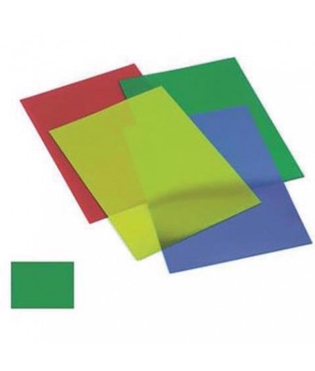 FOGLIO RIL PVC A4 180MY VERDE TRAS 100PZ