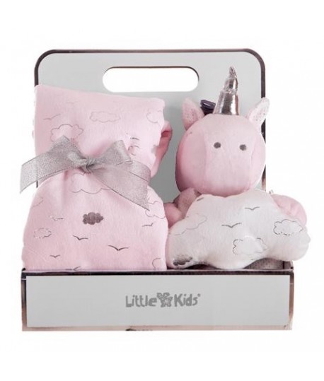 LLOPIS 25516 SET COPERTINA+UNICORNO ROSA