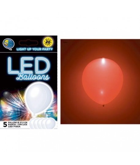 PALLONI GONF. C/LED BGM CM27 ROSSO 5PZ