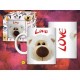 TAZZA CERAMICA LOVE ORSACCHIOTTO BIANCO