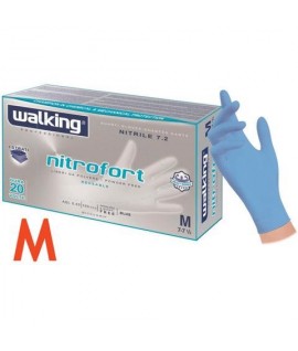 GUANTI RIUSABILI NITROFORT BLU M 100PZ