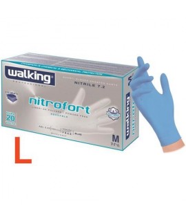 GUANTI RIUSABILI NITROFORT BLU L 100PZ