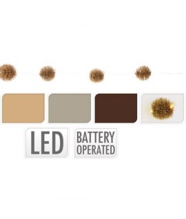 GHRILANDA LED 6 SFERE 12L BATTERIA