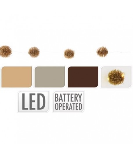 GHRILANDA LED 6 SFERE 12L BATTERIA