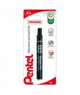 MARCATORE PENTEL N50 P.TONDA NERO BL.1