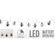 GHIRLANDA LED 48L SFERE ARGENTO BATTERIA