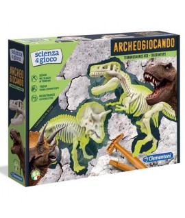 ARCHEOGIOCANDO 13984 T-REX & TRICERATOPO