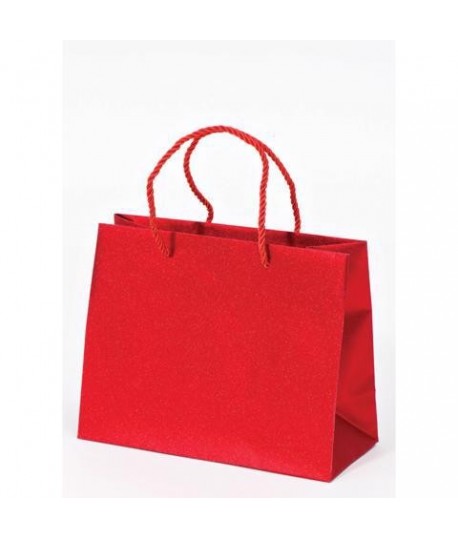 SHOPPER STAR GLITTER ROSSO 23X10X18H