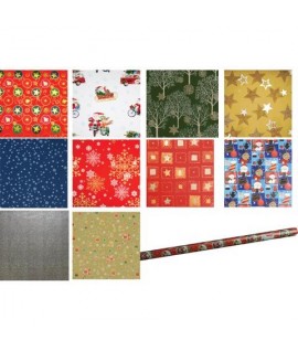 ROT.CARTA REGALO H70X2MT NATALE STAR