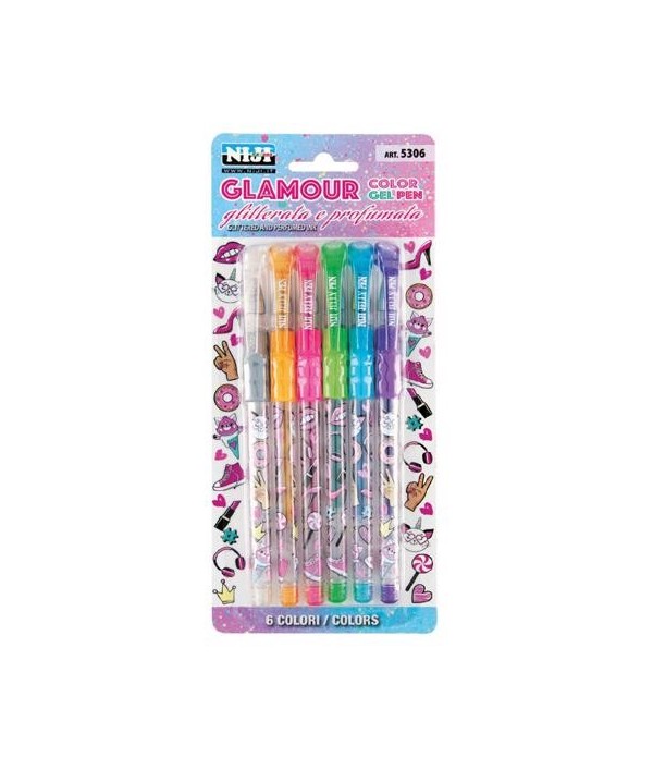 Comprare BIRO NIJI 5306 GLITTER 6PZ INK PROFUMATO