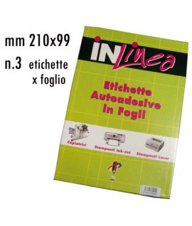 ETICHETTE INLINEA BIANCO MM210X99 100FF