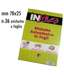 ETICHETTE INLINEA BIANCO MM70X25 100FF