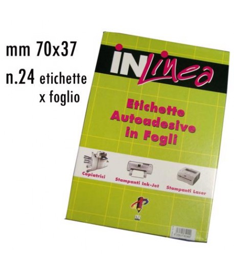 ETICHETTE INLINEA BIANCO MM70X37 100FF