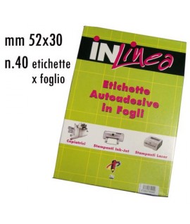 ETICHETTE INLINEA BIANCO MM52X30 100FF