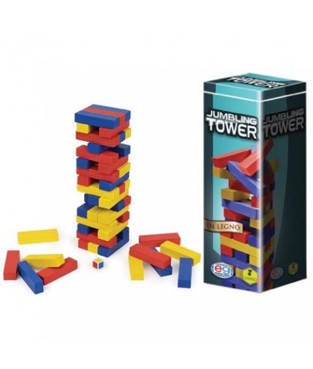 E.G. JUMBLING TOWER COLORATA IN LEGNO