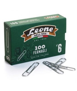 FERMAGLI ZINCATI LEONE N6 58MM 10X 100PZ