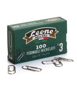 FERMAGLI LEONE NICHELATI N3 28MM 100PZ