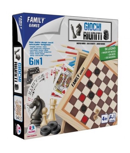 GLOBO 40612 GIOCHI RIUNITI LEGNO 6 IN 1