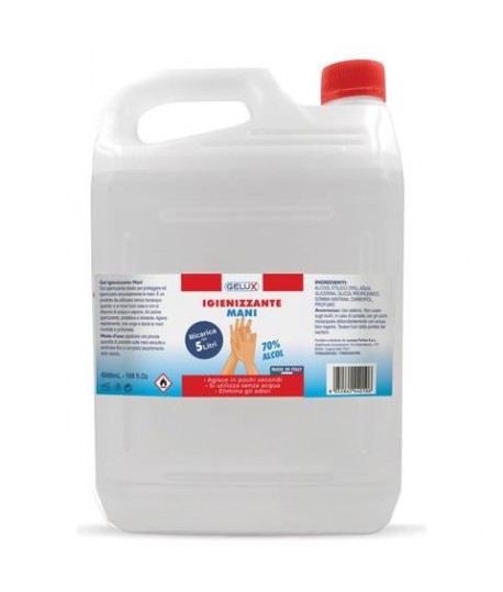 GEL DISINFETTANTE MANI LUXURYA 5 LT.