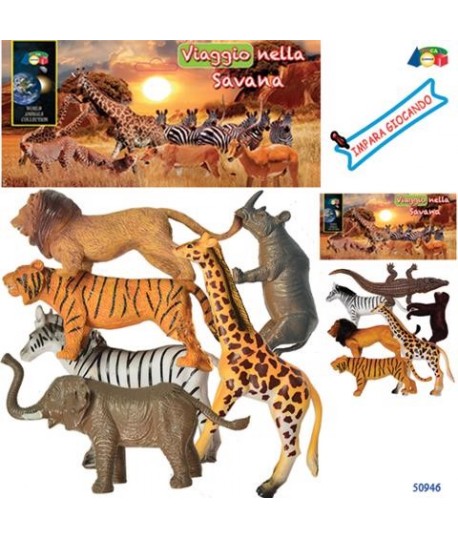 GINMAR 50946 ANIMALI SAVANA 6PZ