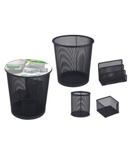 SET SCRIVANIA RETE NERO 4PZ 80441 NERO