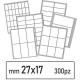 ETICHETTE BIANCHE 20 MM 27*17 300PZ