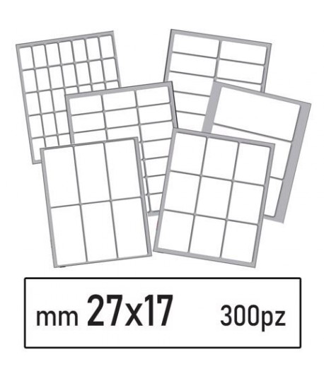 ETICHETTE BIANCHE 20 MM 27*17 300PZ