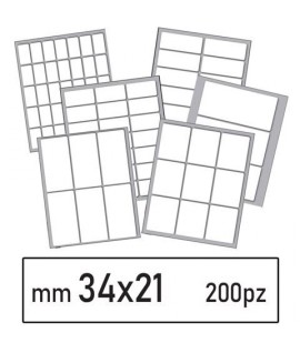 ETICHETTE BIANCHE 27 MM 34*21 200PZ