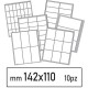ETICHETTE BIANCHE 54 MM 142*110 10PZ