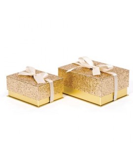 SET SCATOLE GLITTER ORO 24PZ RETT 18638