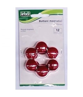 MAGNETI LEBEZ MR20 D.2CM ROSSO 12PZ