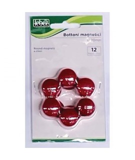 MAGNETI LEBEZ MR20 D.2CM ROSSO 12PZ